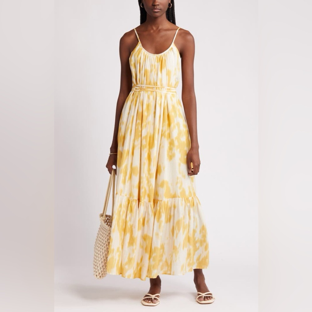 Nordstrom Yellow Maxi Dress in size M